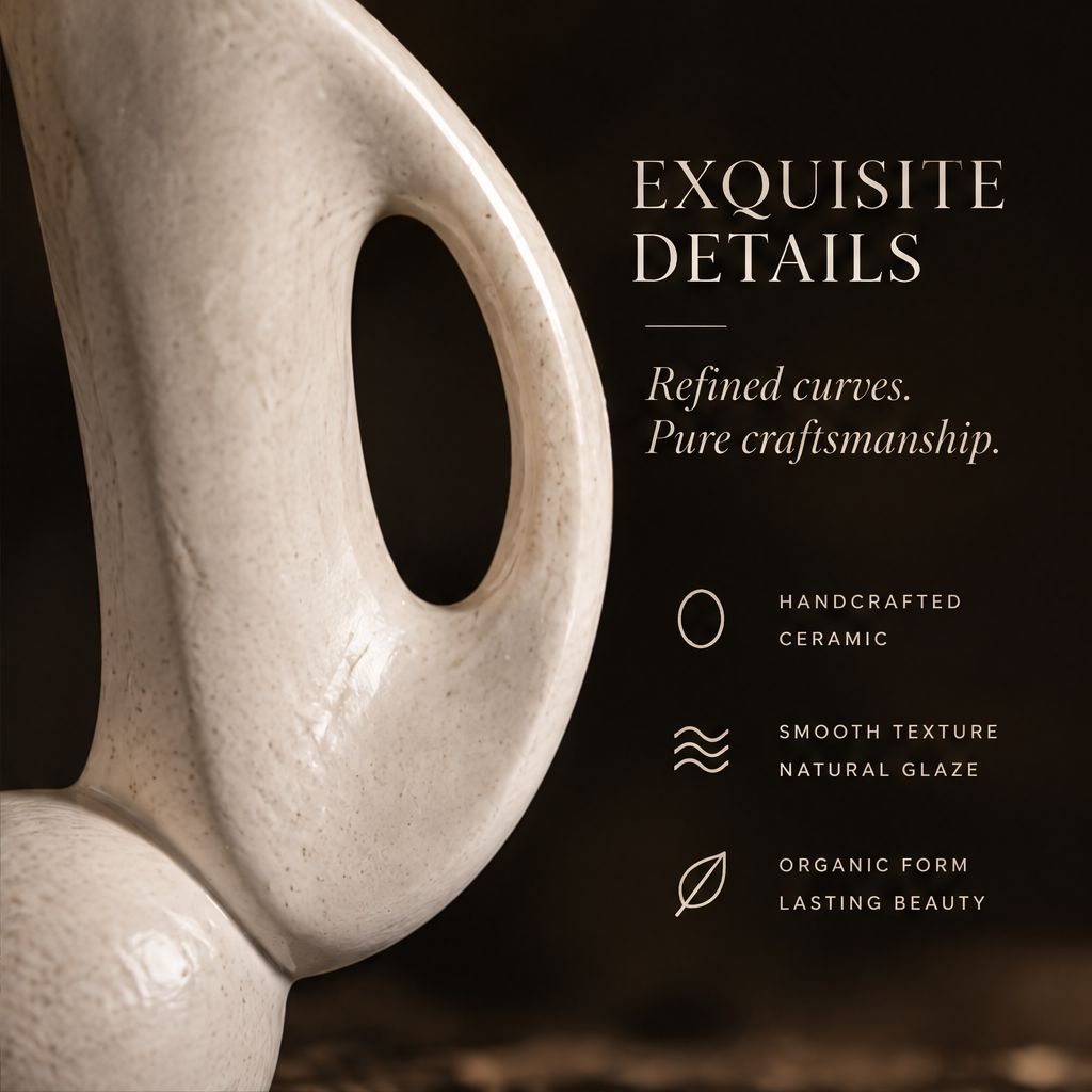 SCULPVE Organic Hollow Sculptural Ceramic Stem Vase