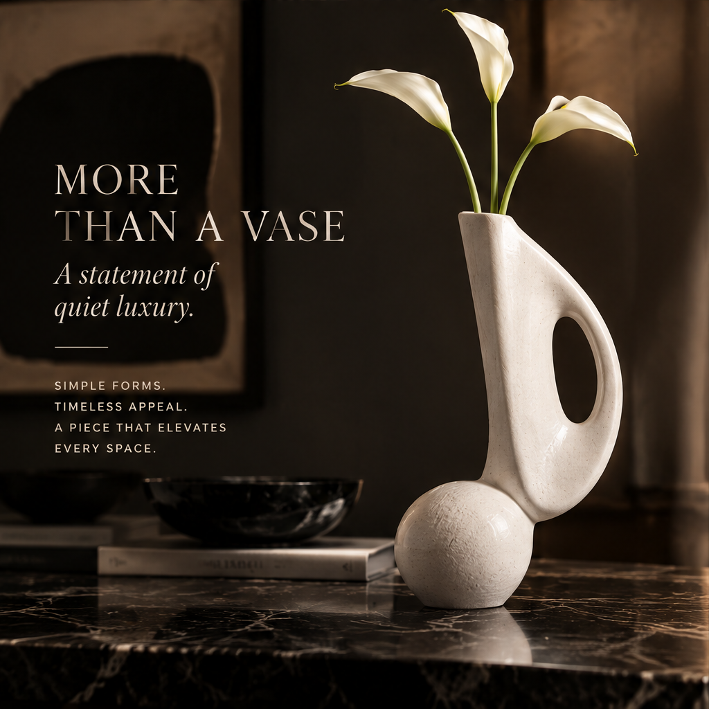 SCULPVE Organic Hollow Sculptural Ceramic Stem Vase
